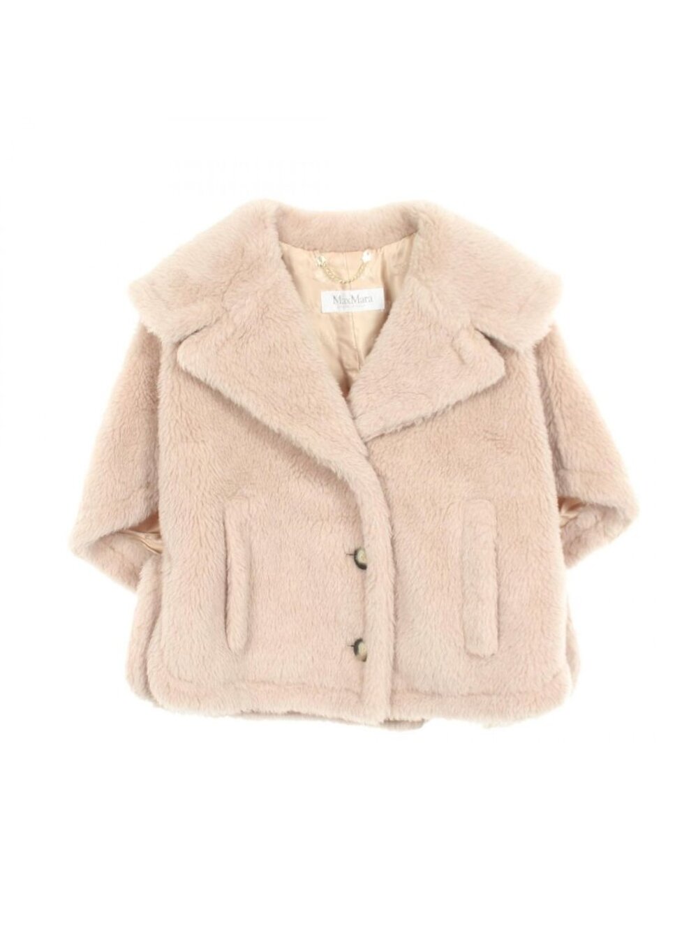 Max Mara Poncho Teddy Bear Cape Coat Wool Silk